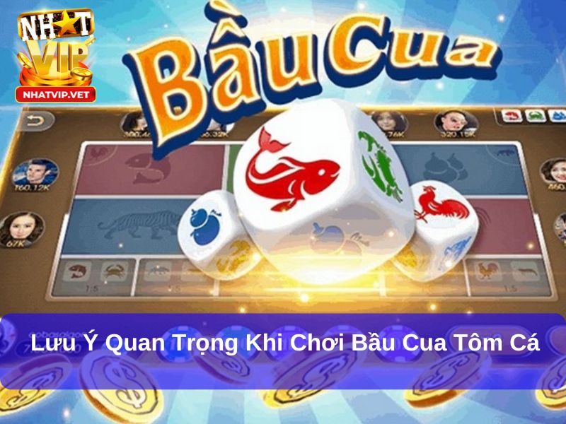 Những lưu ý quan trọng khi chơi bầu cua tôm cá