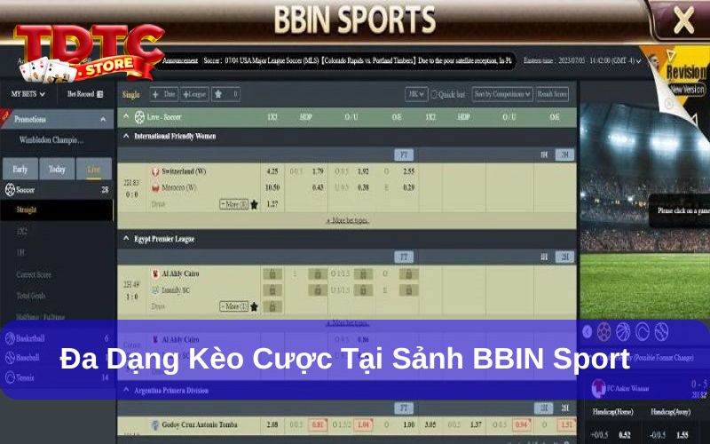 Các sản phẩm nổi bật tại BBIN Sport